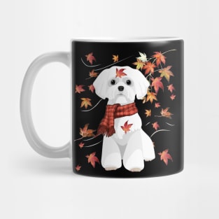 Maple Dog Leaf Fall Hello Autumn Funny Westie Lover Mug